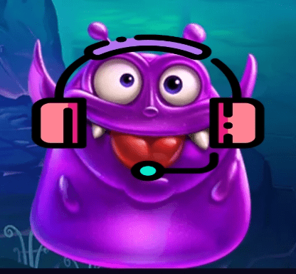 A funny lilac monster
